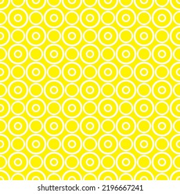 Tile vector pattern with white dots on yellow background
