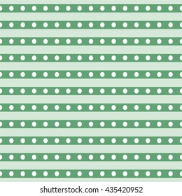 Tile vector pattern with white polka dots and stripes