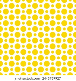 Tile vector seamless pattern with yellow polka dots isolated on transparent background. Repeating abstract circles shapes. Modern halftone circle design, Pointillism. - Powered by Shutterstock - Get 15% off with code: PIKWIZARD15