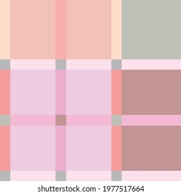 Tile vector tartan inspired in soft pink neutral colors.