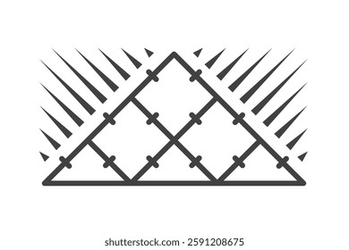 Tile wall icon with cement adhesive isolated on white background. Laying tiles simple shape. Vector illustration