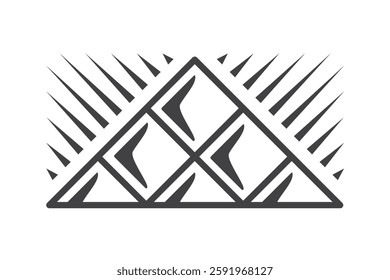 Tile wall icon with cement adhesive isolated on white background. Laying tiles simple shape. Vector illustration