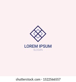 tile wall logo icon for carpet, floor, ceramic industry. hexagon square abstract symbol. minimal sign concept design template vector illustration