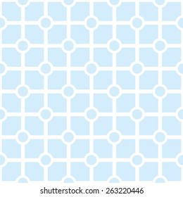 Tile white and pastel blue vector pattern or seamless geometric background wallpaper