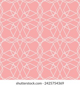 Tile white and pink vector pattern or background