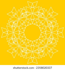 Tile yellow and white vector pattern