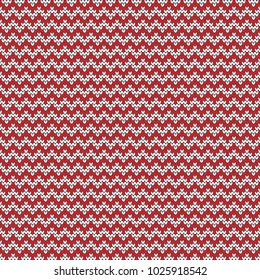 Tile zig zag knitting vector pattern or winter background