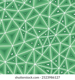 Tileable abstract background. Medium triangle size. Multiple repeated inner triangles. Single color tone style. Repeatable pattern. Seamless vector illustration.