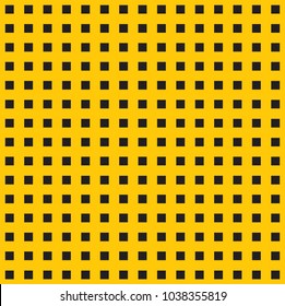 Tileable artistic gold quadrangle shape spliced form template. Trendy yellow cubic carpet element. Bright golden color fashion modular mesh retro techno style creative repeat recurring fond design