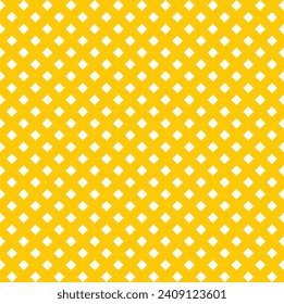 Tileable artistic gold quadrangle shape spliced form template. Trendy yellow cubic carpet element. Bright golden color fashion modular mesh retro techno style creative repeat recurring fond design