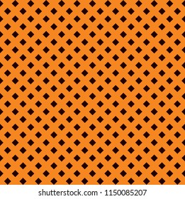 Tileable artistic ocher quadrangle shape spliced form template. Trendy orange cubic carpet element. Bright amber color fashion modular mesh retro techno style creative repeat recurring fond design