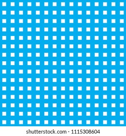 Tileable artistic vibrant blue quadrangle shape spliced form template. Trendy azure cubic carpet element. Bright cyan color fashion modular mesh in techno style. Creative repeat recurring fond design