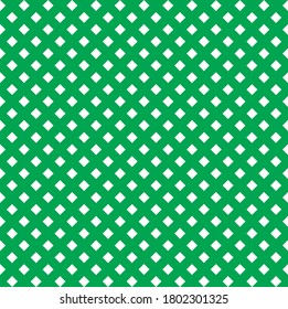 Tileable artistic vibrant emerald quadrangle shape spliced form template. Trendy green cubic carpet element. Bright mint color fashion modular mesh retro techno style creative repeat recurring design