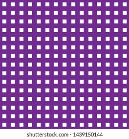 Tileable artistic vibrant purple quadrangle shape spliced form template. Dark violet cubic carpet element. Bright lilac color fashion modular mesh retro techno style creative repeat recurring design