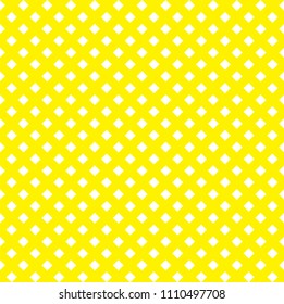 Tileable artistic vibrant quadrangle shape spliced form template. Trendy yellow cubic carpet element. Bright lime color fashion modular mesh retro techno style creative repeat recurring fond design