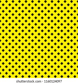 Tileable artistic vibrant quadrangle shape spliced form template. Trendy yellow cubic carpet element. Bright lime color fashion modular mesh retro techno style creative repeat recurring fond design