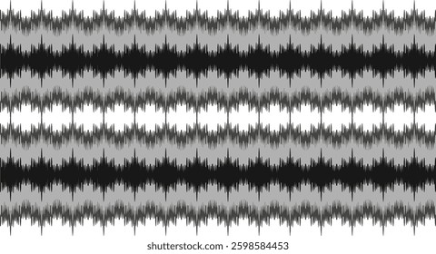 Tileable black and white pattern. Broken plaster wall effect. Grunge worn damask texture design. Distressed fabric texture. Overlay texture design. Vector illustration. Eps10.