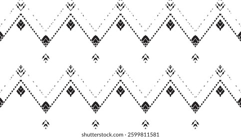 Tileable black and white pattern. Broken plaster wall effect. Grunge worn damask texture design. Distressed fabric texture. Overlay texture design. Vector illustration. Eps10.