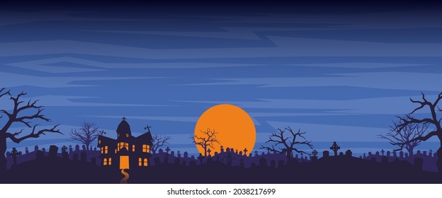 Tileable Colourfull Halloween Background Cartoon Scene