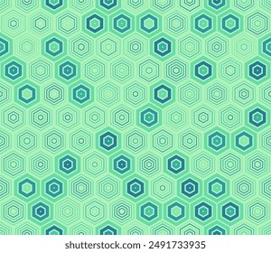 Tileable geometric pattern. Geometric shapes of varied style and color. Hexagonal shapes. Tileable pattern. Seamless background. Charming vector illustration.