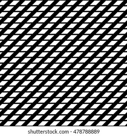 Tileable grid / mesh geometric pattern series. Repeatable monochrome texture.