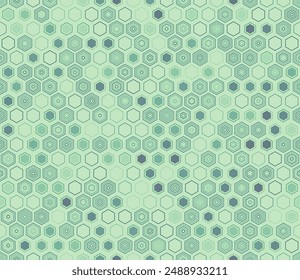 Tileable hexagon background. Geometric elements of varied style and color. Honeycomb geometric shapes. Tileable pattern. Seamless background. Lively vector illustration.