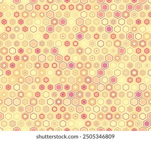 Tileable Hexagon Pattern. Geometric elements of varied style and color. Honeycomb geometric shapes. Tileable pattern. Seamless background. Classy vector illustration.