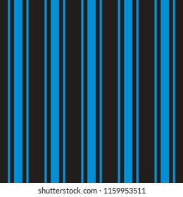 Tileable plain thin bright navy color pinstripe template in artistic simple classic cyan print style on dark fond. Repetition of modern motley bold aqua strips. Close-up detail view and space for text