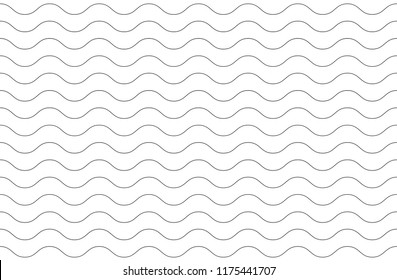 Tileable sinuous warp twisty form tracery light color with dark squiggly bent strokes. Billowy curvy zigzag wavelike template in winding style
