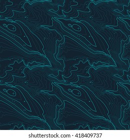 Tileable topographic map background concept with space for your copy, elevation map.