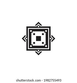 diseño de logotipo vectorial abstracto de estilo cuadrado de tileart