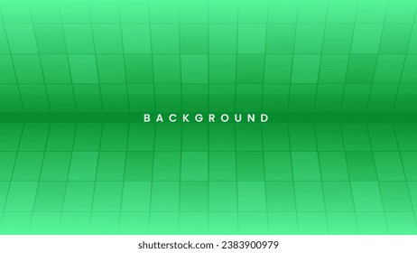 Tiled background with perspective. Retro futuristic Bright neon green glowing