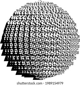 tiled background with stripes located at different angles. 