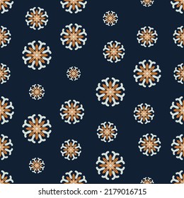 Gefleckte ethnische Boho-Muster für Gewebe. abstrakte geometrische Mosaik Vintage nahtlose Muster Ziermuster.