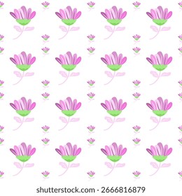 Tiled floral background, floral tablecloth pattern, curtains, minimalist, cute and bright, used for pattern design.