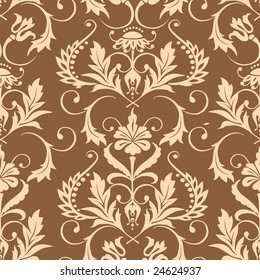 Tiled floral wallpaper