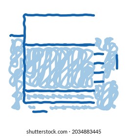 tiled foundation sketch icon vector. Hand drawn blue doodle line art tiled foundation sign. isolated symbol illustration