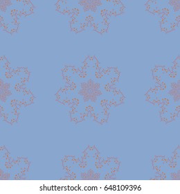 Tiled mandala design, best for print fabric or papper and more. Vector Mandala on colorful background. Boho style flower seamless pattern.