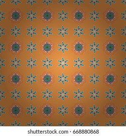 Tiled mandala design, best for print fabric or papper and more. Vector Mandala on colors background. Boho style flower seamless pattern.