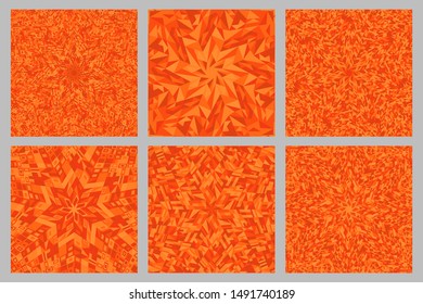 Tiled pattern background set - circular abstract vector illustration