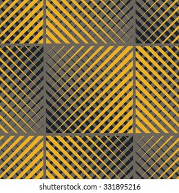 Tiled pattern in lines, triangle, square, seamless vector background.