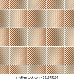 Tiled pattern in lines, triangle, square, seamless vector background.