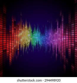 A Tiled Rainbow colored equalizer effect.