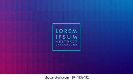 Tiled rectangle shape pattern vector illustration. Blue purple magenta gradient color. Vibrant multicolor abstract background design template.