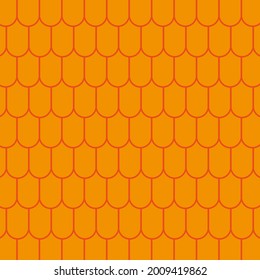 Tiled roof pattern. Tiled roof Color orange