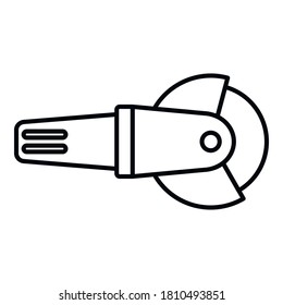 Tiler angle grinder icon. Outline tiler angle grinder vector icon for web design isolated on white background