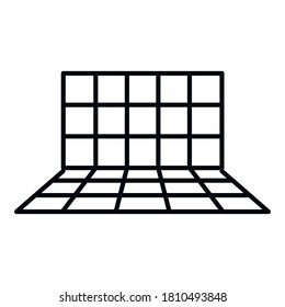 Tiler bathroom work icon. Outline tiler bathroom work vector icon for web design isolated on white background