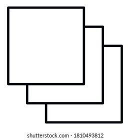 Icono de azulejos cerámicos. Icono de vector de mosaico cerámico de tiler de contorno para diseño web aislado en fondo blanco