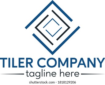 Tiler Company Logo For Construction, Finance, Decoration, Tiler, Tiles And Business Company Logo.