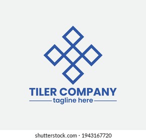 Tiler Company Logo With Construction, Finance, Decoration, Tiler, Tiles, Building, And Business Company Logo.